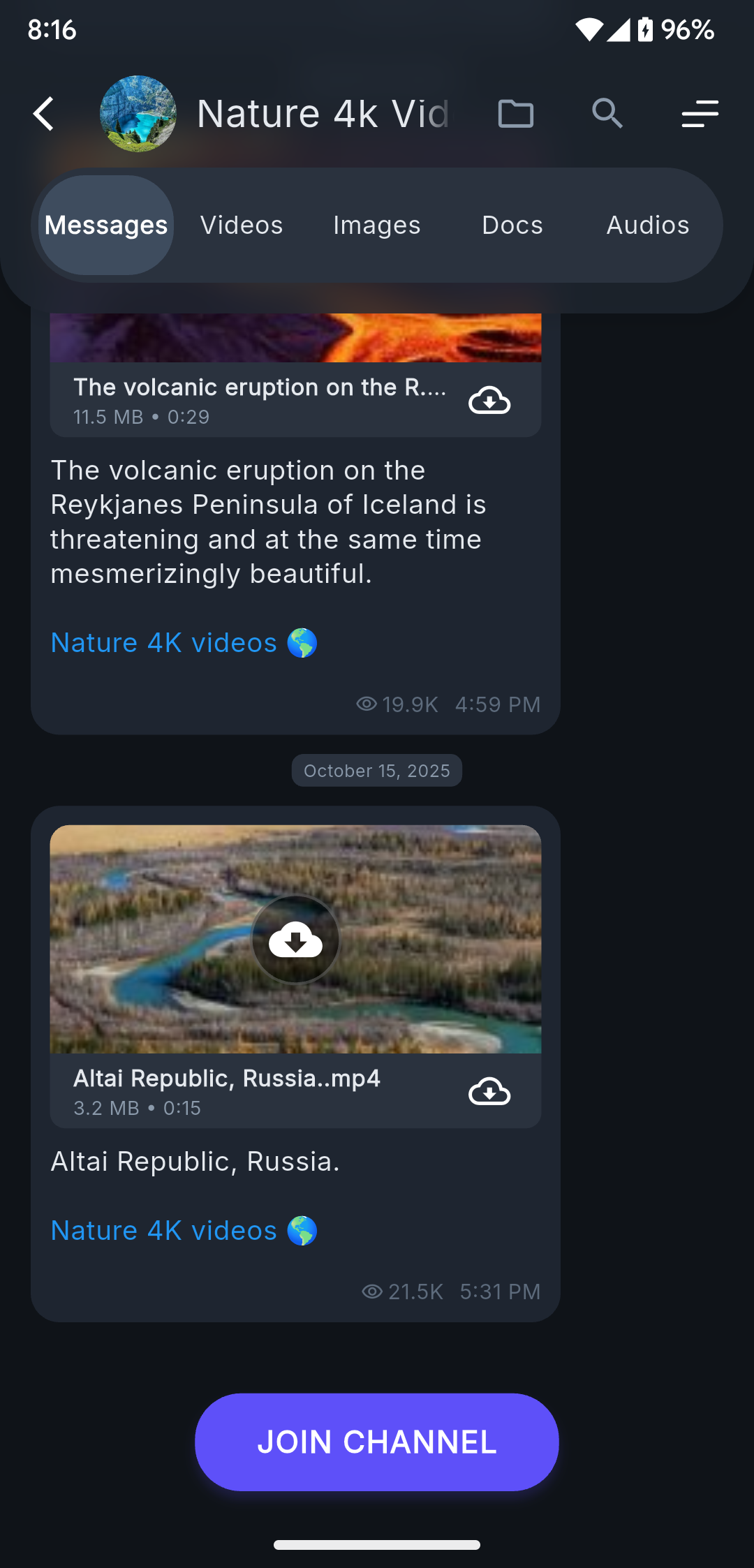 Tesu In-App Chat Media Browser Screenshot